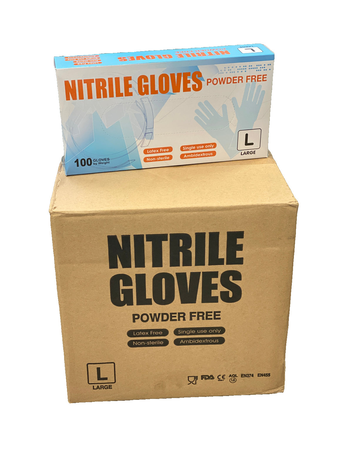 Blue Nitrile Powder-Free Gloves, 3 Mil
