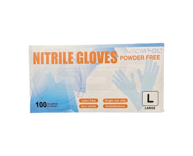 Blue Nitrile Powder-Free Gloves, 3 Mil