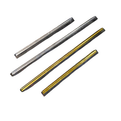 Ettore Window Cleaning Master Channels with Rubbers in Brass and Stainless.  Channels in 12 inch and 18 inch sizes.