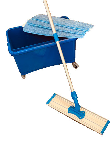 Flat mop waxing kit with bucket